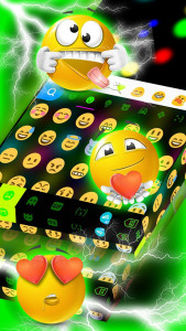 اسکرین شات 2 برنامه Thunder Neon Lights Keyboard T