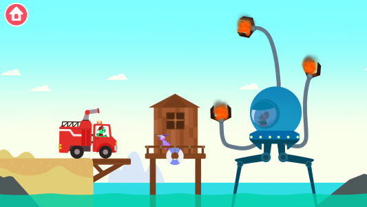 اسکرین شات 2 بازی Dinosaur Fire Truck: for kids