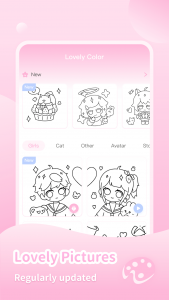 اسکرین شات 1 برنامه Lovelycolor-Art&Coloring books
