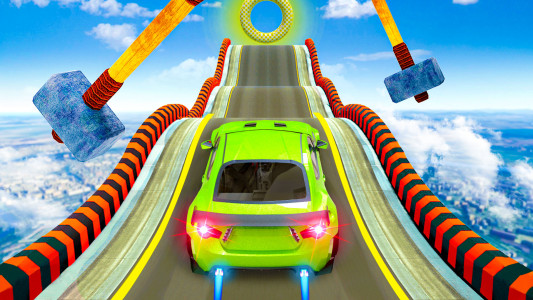 اسکرین شات 5 برنامه Mega Ramp Car Stunts Race Game