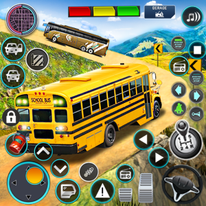 اسکرین شات 1 برنامه Offroad School Bus Driver Game