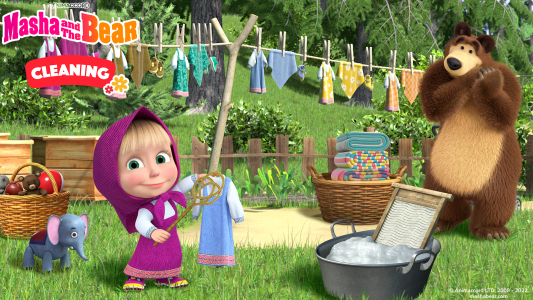 اسکرین شات 3 بازی Masha and the Bear: Cleaning