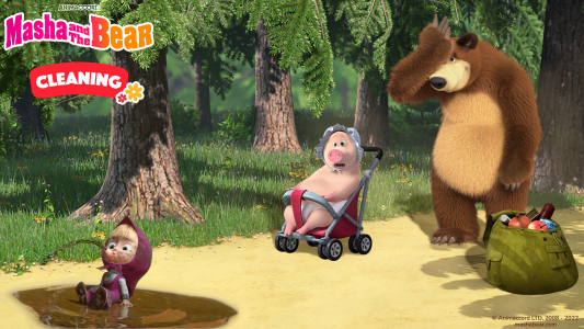 اسکرین شات 4 بازی Masha and the Bear: Cleaning