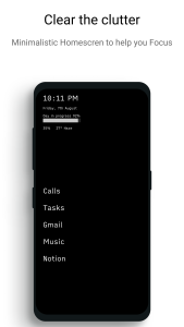 اسکرین شات 2 برنامه Indistract Minimalist Launcher