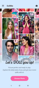 اسکرین شات 4 برنامه DollMe - Selfie generator