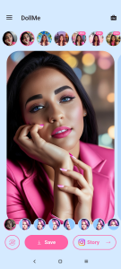 اسکرین شات 5 برنامه DollMe - Selfie generator