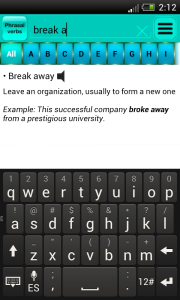 اسکرین شات 2 برنامه Phrasal verbs