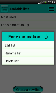 اسکرین شات 5 برنامه Phrasal verbs