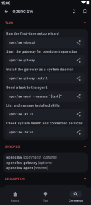 اسکرین شات 1 برنامه Linux Command Library
