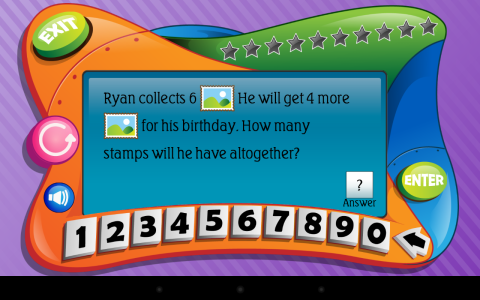 اسکرین شات 3 برنامه First Grade Math (Lite)