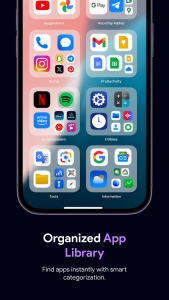 اسکرین شات 6 برنامه Launcher OS 26: Glass Theme