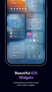 اسکرین شات 2 برنامه Launcher OS 26: Glass Theme