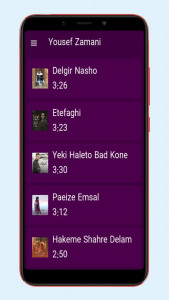 اسکرین شات 3 برنامه آهنگ یوسف زمانی