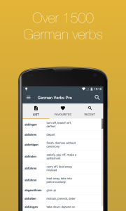 اسکرین شات 1 برنامه German Verb Conjugator