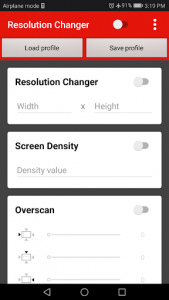 اسکرین شات 1 برنامه Screen Resolution Changer: Display Size & Density