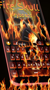 اسکرین شات 2 برنامه Fire Skull Keyboard