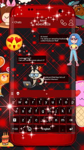 اسکرین شات 4 برنامه Keyboard Red