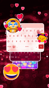 اسکرین شات 1 برنامه Love Keyboard Theme