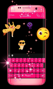 اسکرین شات 4 برنامه Pink Keyboard For WhatsApp