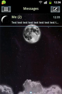 اسکرین شات 1 برنامه Night Moon GO SMS Theme