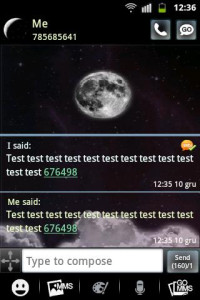 اسکرین شات 2 برنامه Night Moon GO SMS Theme