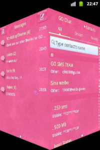 اسکرین شات 4 برنامه Pink Cute Sweet Theme GO SMS