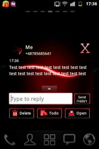 اسکرین شات 4 برنامه Simple Red Theme GO SMS