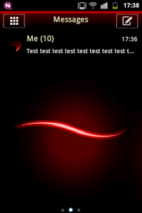 اسکرین شات 1 برنامه Simple Red Theme GO SMS