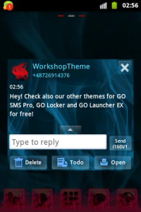 اسکرین شات 4 برنامه Blue Smoke Theme GO SMS PRO