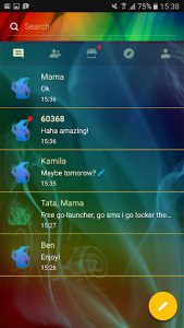 اسکرین شات 1 برنامه Smoke Fire Theme GO SMS Pro