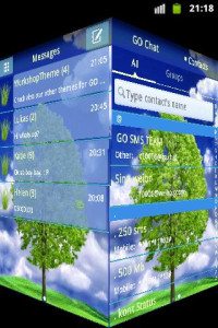 اسکرین شات 3 برنامه Tree Theme GO SMS