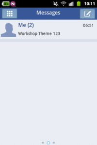 اسکرین شات 1 برنامه White Blue Theme GO SMS