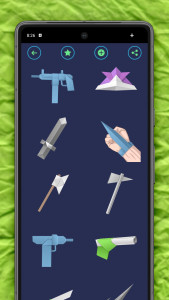اسکرین شات 4 برنامه Origami Weapons: Swords & Guns