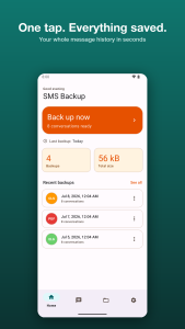 اسکرین شات 4 برنامه SMS Backup: PDF & Restore