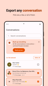 اسکرین شات 1 برنامه SMS Backup: Export PDF & Print
