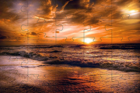 اسکرین شات 2 بازی Sunset jigsaw puzzles games