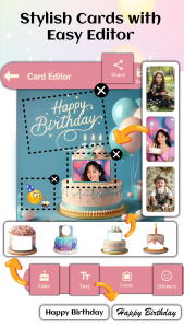 اسکرین شات 3 برنامه Photo & Name On Birthday Cake