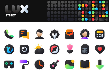 اسکرین شات 2 برنامه LuX IconPack