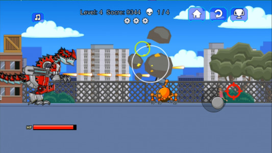 اسکرین شات 1 بازی Red T-Rex Robot Dinosaur