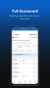 اسکرین شات 3 برنامه ESPNcricinfo - Live Cricket