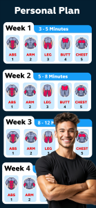 اسکرین شات 4 برنامه Workout at Home: No Equipment