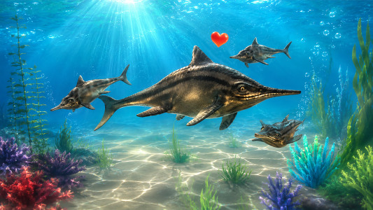 اسکرین شات 2 بازی Ichthyosaurus: Ocean Dino Sim