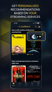 اسکرین شات 2 برنامه JustWatch - Streaming Guide