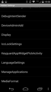 اسکرین شات 1 برنامه Hidden Android Settings