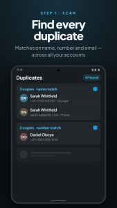 اسکرین شات 3 برنامه Duplicate Contacts Remover
