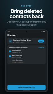 اسکرین شات 5 برنامه Duplicate Contacts Remover