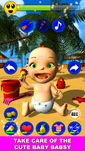 اسکرین شات 1 بازی My Baby: Babsy at the Beach 3D