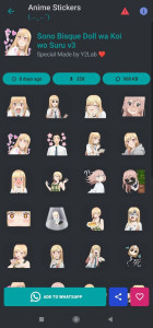 اسکرین شات 6 برنامه Anime Sticker For WASticker