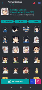 اسکرین شات 2 برنامه Anime Sticker For WASticker