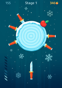 اسکرین شات 1 بازی  knife hit (نایف هیت)